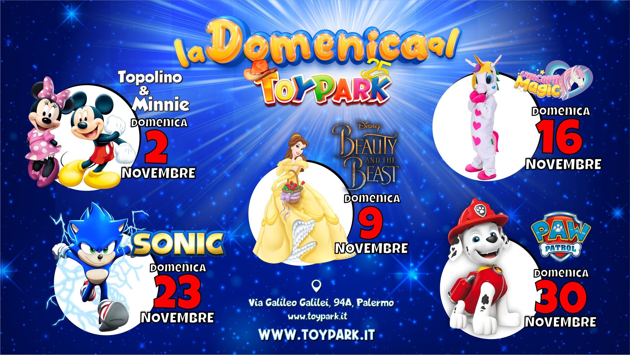 Tornano le domeniche magiche al Toy Park!, parco divertimenti Toy Park Palermo